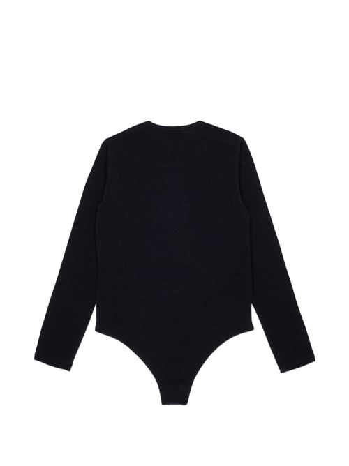 Body bambina Diesel Bilit nero a maniche lunghe con logo ricamato DIESEL KIDS | J02929KYA0LK900
